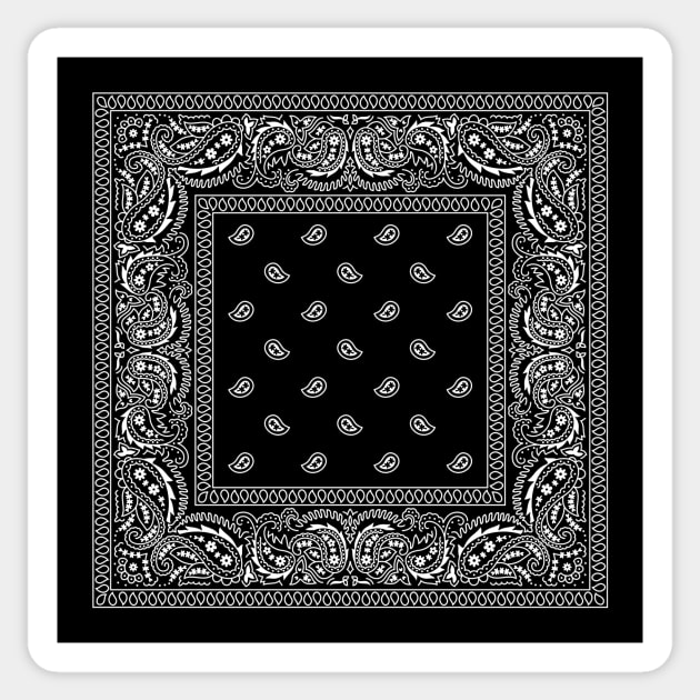 Bandanna Black Sticker by Malchev